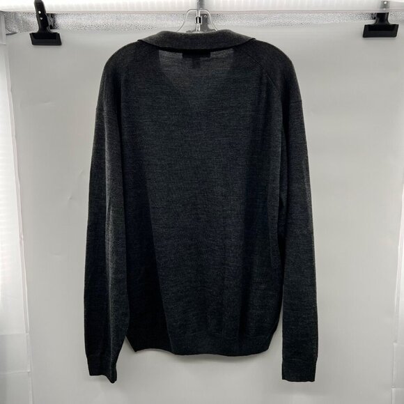 Linea Uomo Men's Wool Pullover Sweater Collared Gray Size 2XL Tall - Picture 7 of 8